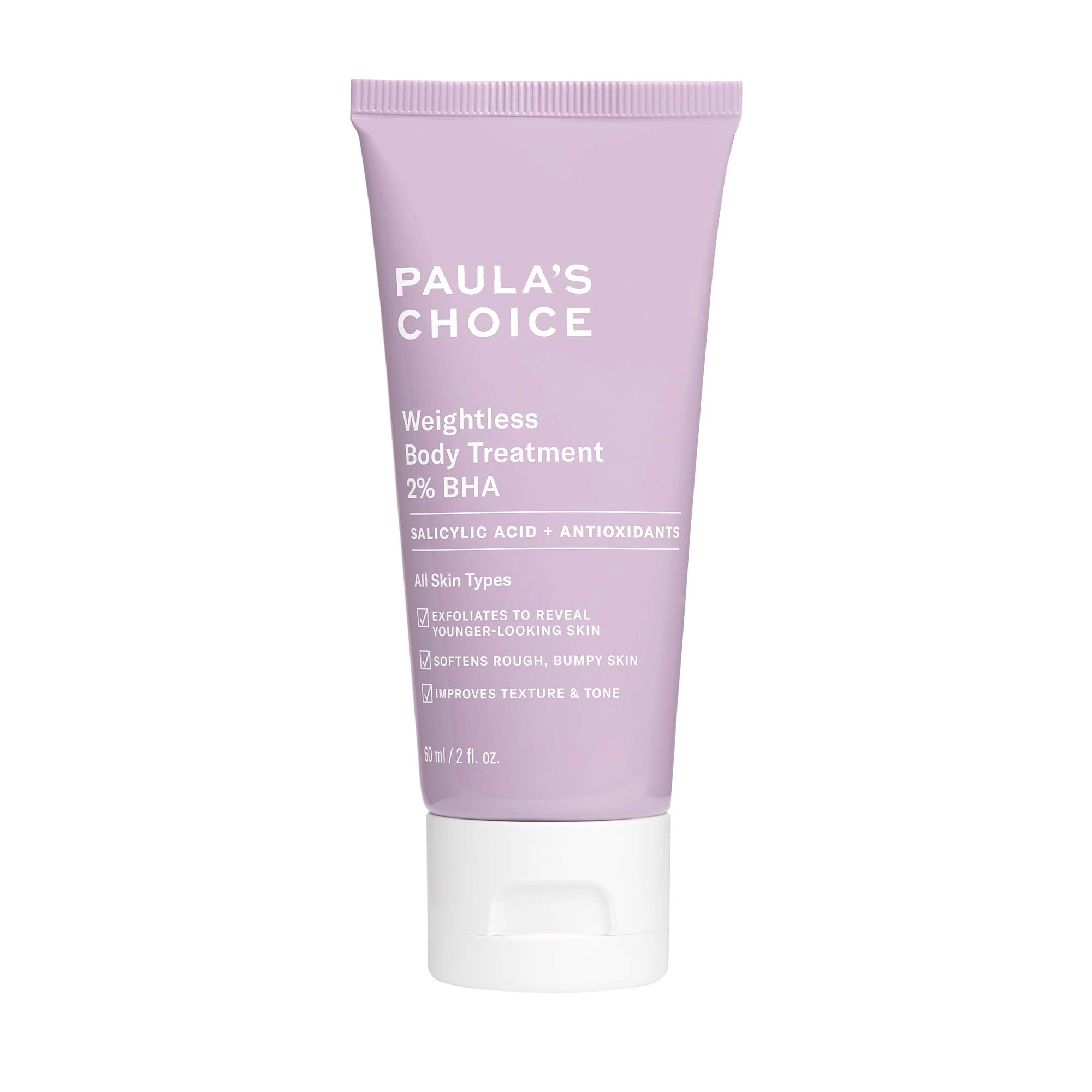 Paula's Choice Weightless Body Treatment 2% BHA, Salicylic Acid & Chamomile Lotion Exfoliant, Moisturizer for Keratosis Pilaris (KP) Prone Skin & Clogged Pores, Fragrance-Free & Paraben-Free